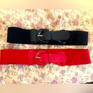 Vintage pin up style waist belts 2 piece set.